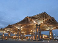 EXPO-Holzdach auf dem Messegelände