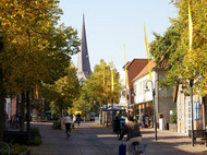 Die Fußgängerzone in Großburgwedel