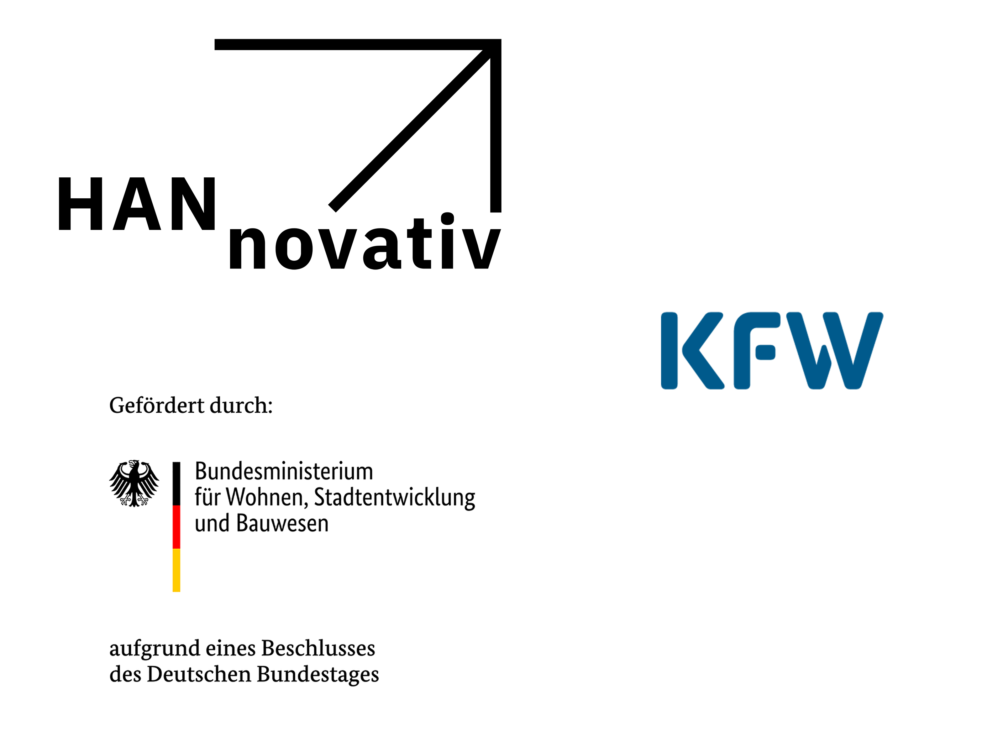 Logo HANnovativ, Logo BMWSB, Logo KFW