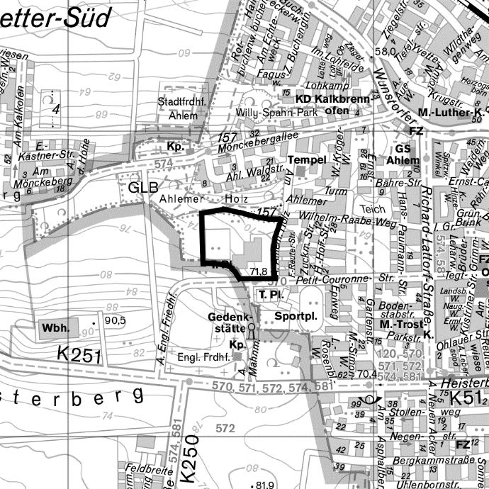 B-Plan Nr. 852, 2. &Auml;nderung &Uuml;bersichtsplan