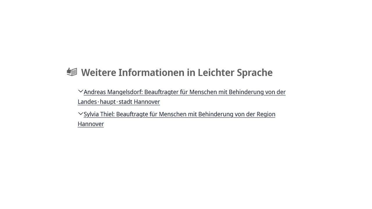 Weitere Informationen in Leichter Sprache.