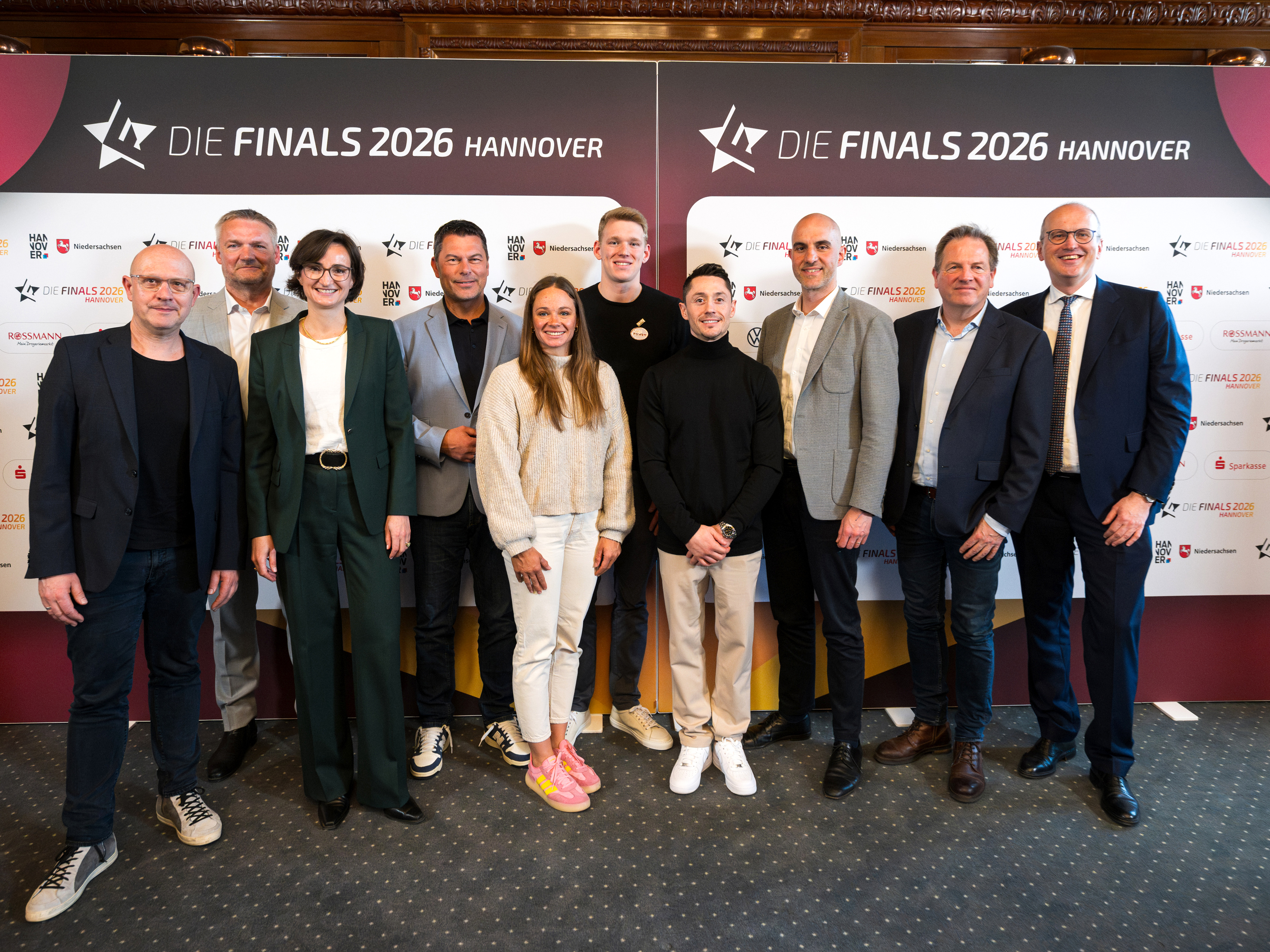 100 Tage vor dem Multisport-Event pr&auml;sentierten Beteiligte und Verantwortliche im Neuen Rathaus das Sportprogramm und die TV-Produktion der Finals 2026 in Hannover.