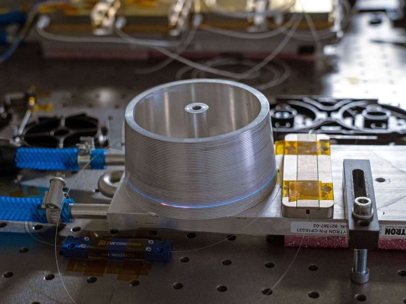 Teil eines technischen Versuchsaufbaus