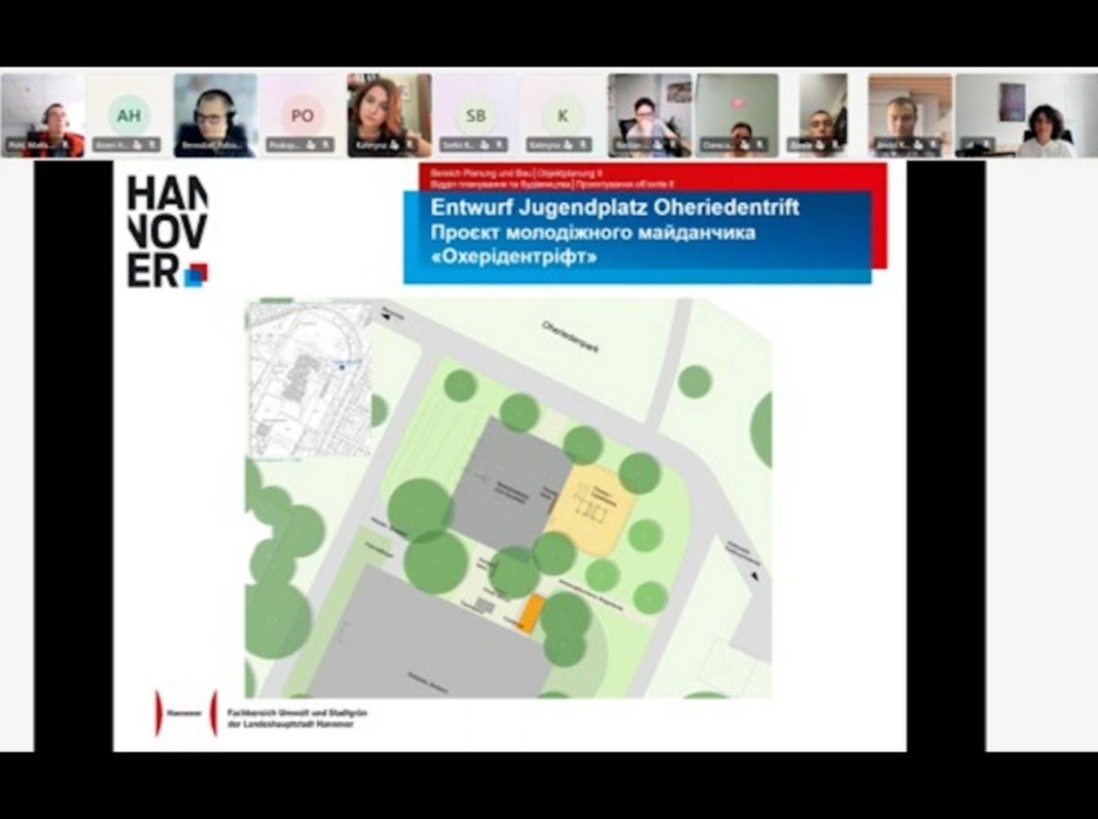 Entwurf für den Jugendplatz Oheriedentrift, Landeshauptstadt Hannover, Fachbereich Umwelt und Stadtgrün