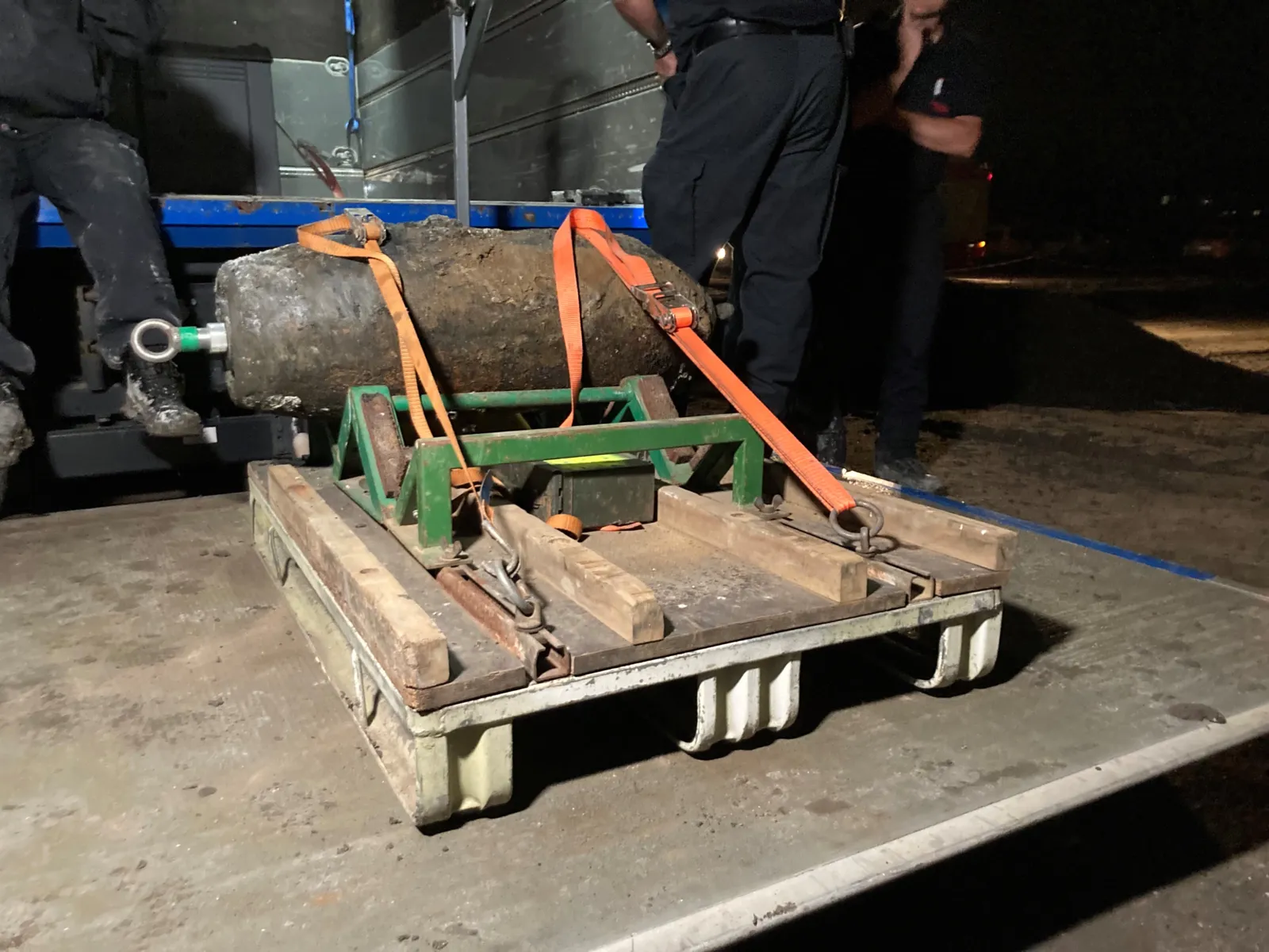 Eine entschärfte Bombe aus dem Zweiten Weltkrieg