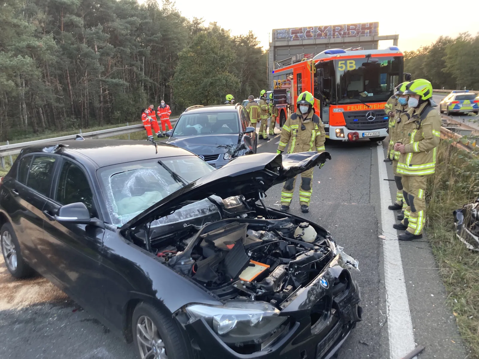 Die Feuerwehr Hannover an einer Ufallstelle