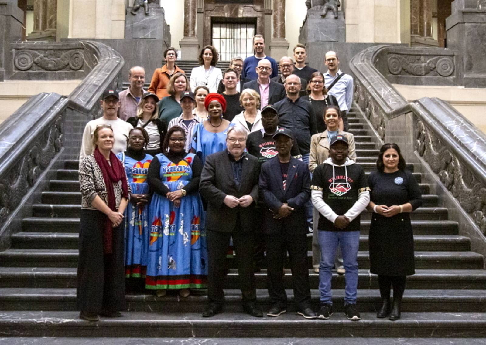 Empfang der Delegation im Neuen Rathaus durch Bürgermeister Thomas Hermann und Kultur- und Schuldezernentin Eva Bender