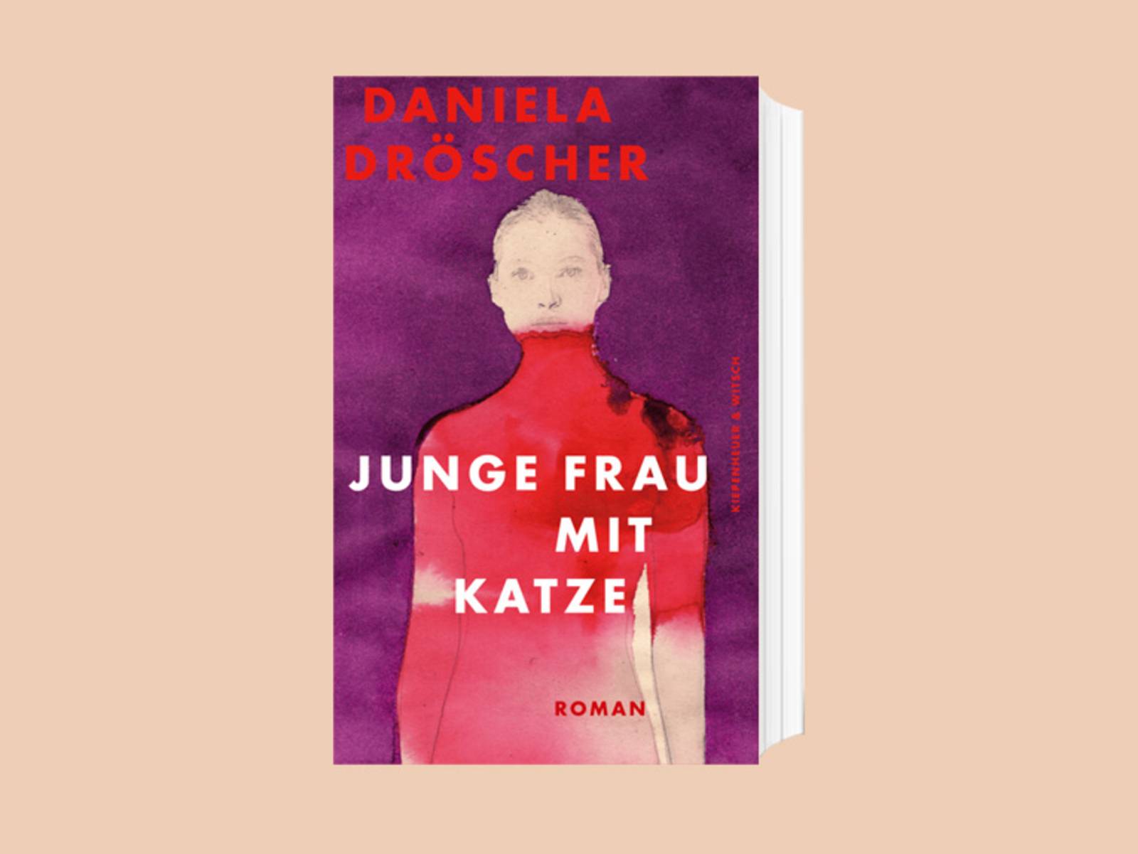 Das Cover zum Buch „Junge Frau mit Katze“ von Daniela Dröscher