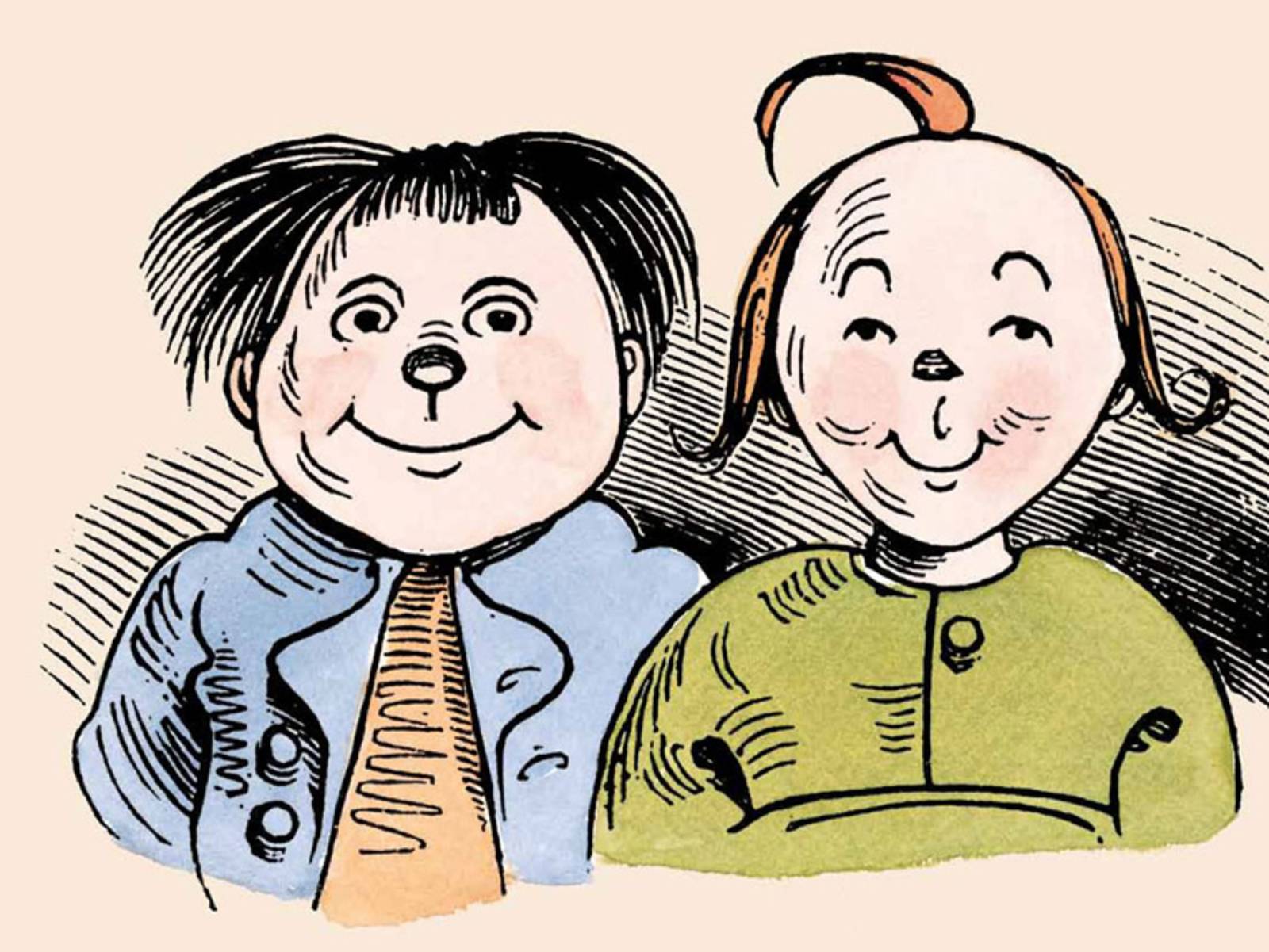 Die Kinderfiguren Max und Moritz von Wilhelm Busch