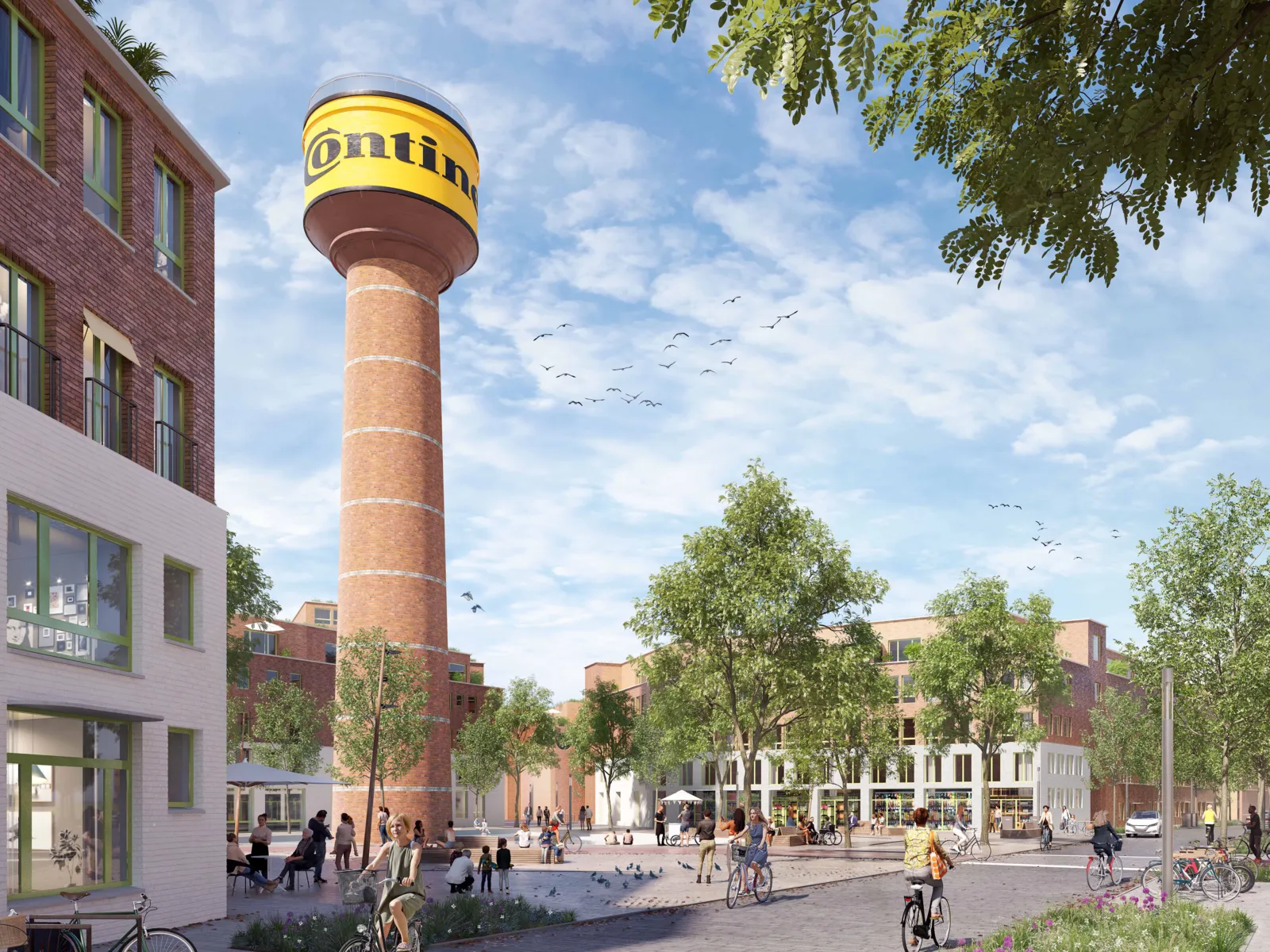 Visualisierung eines Stadtquartiers.