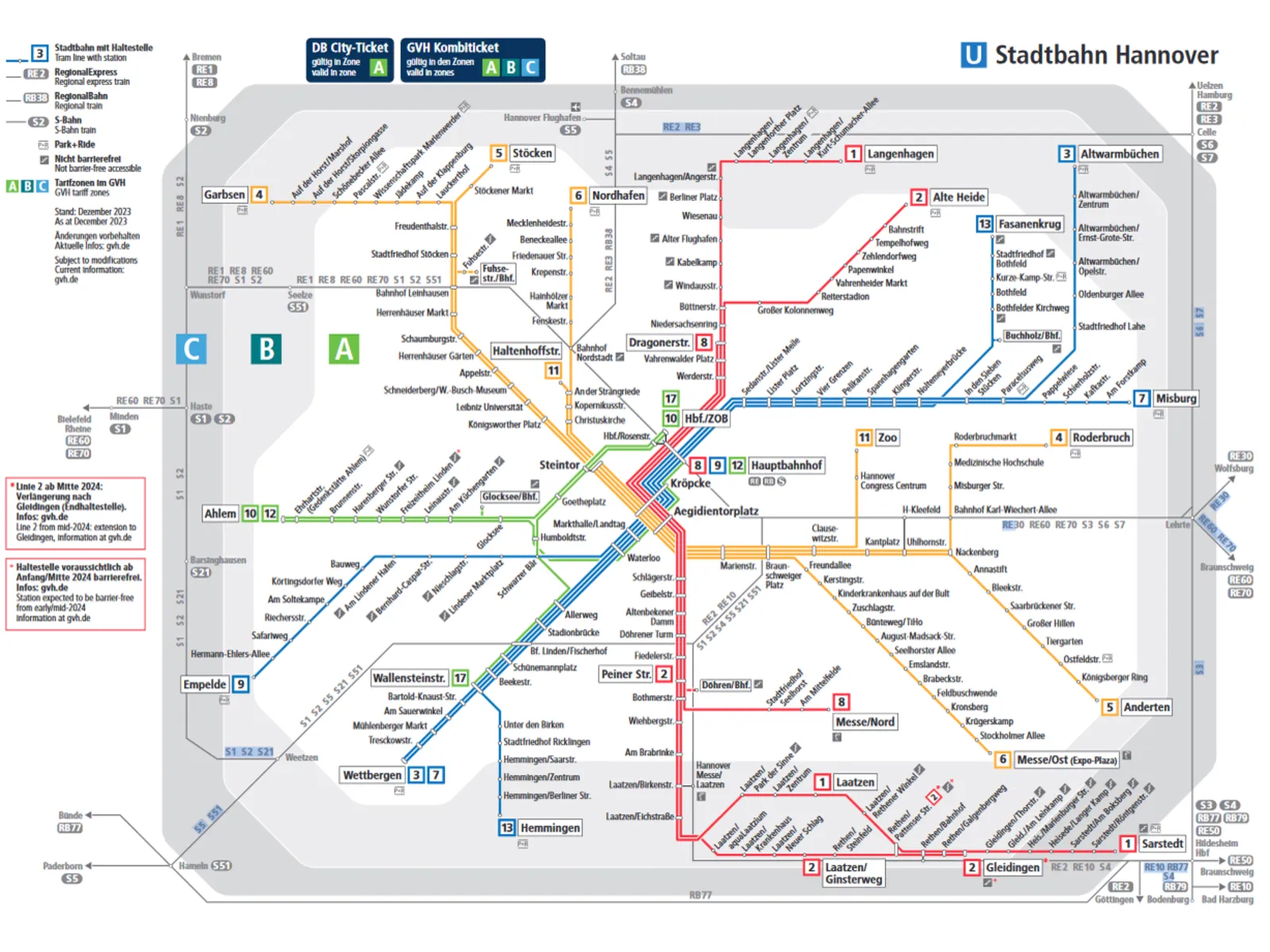 Der neue Liniennetzplan f&uuml;r das Jahr 2023 und 2024