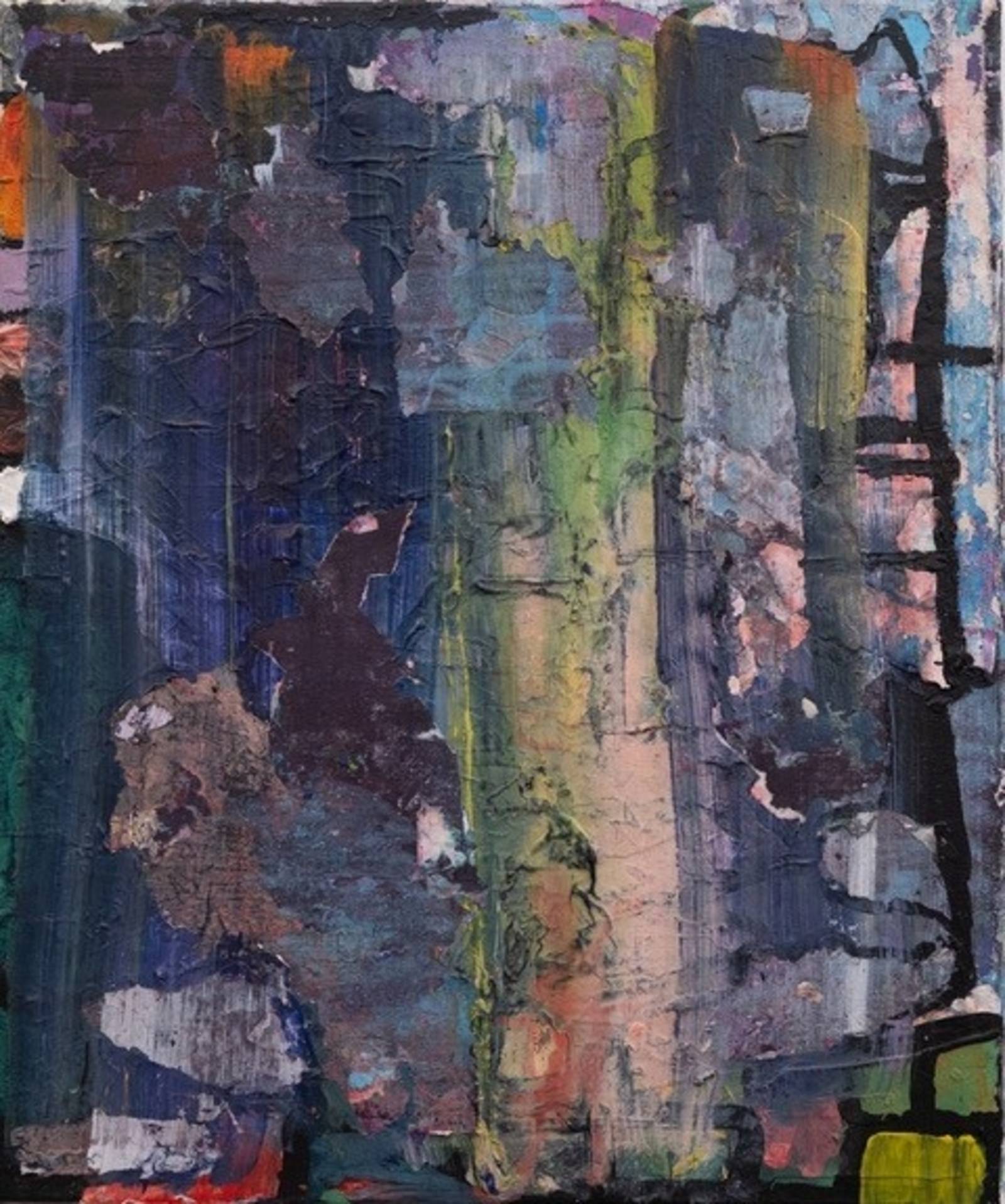 Zu sehen ist eine abstrakte Collagenarbeit von Jens Thomas.