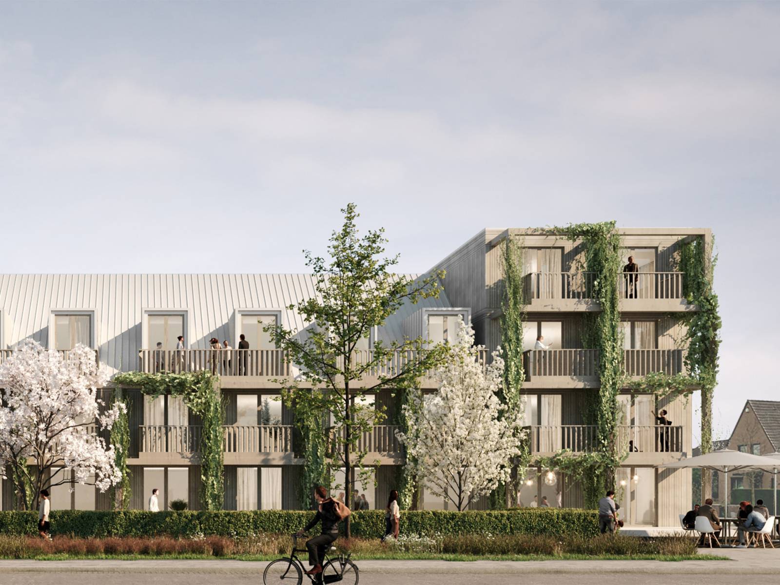 Visualisierung eines Wohngebietes.