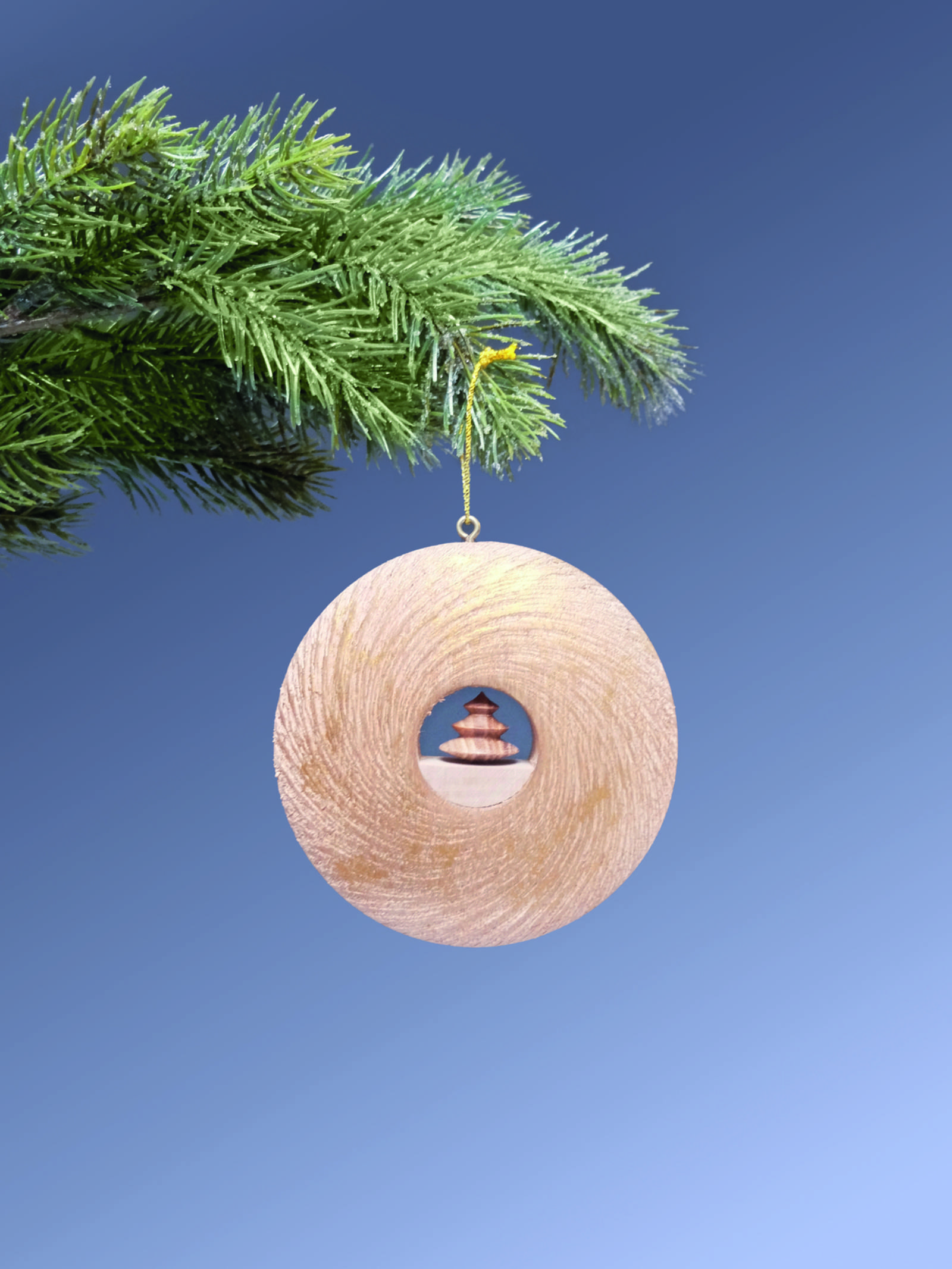 Zu sehen ist ein Weihnachtsbaumschmuck aus Holz von KlausKirchner.