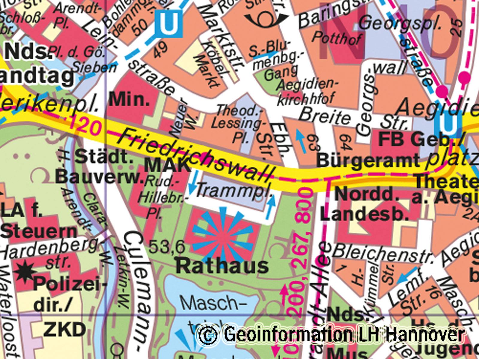Muster der Stadtkarte 20 000