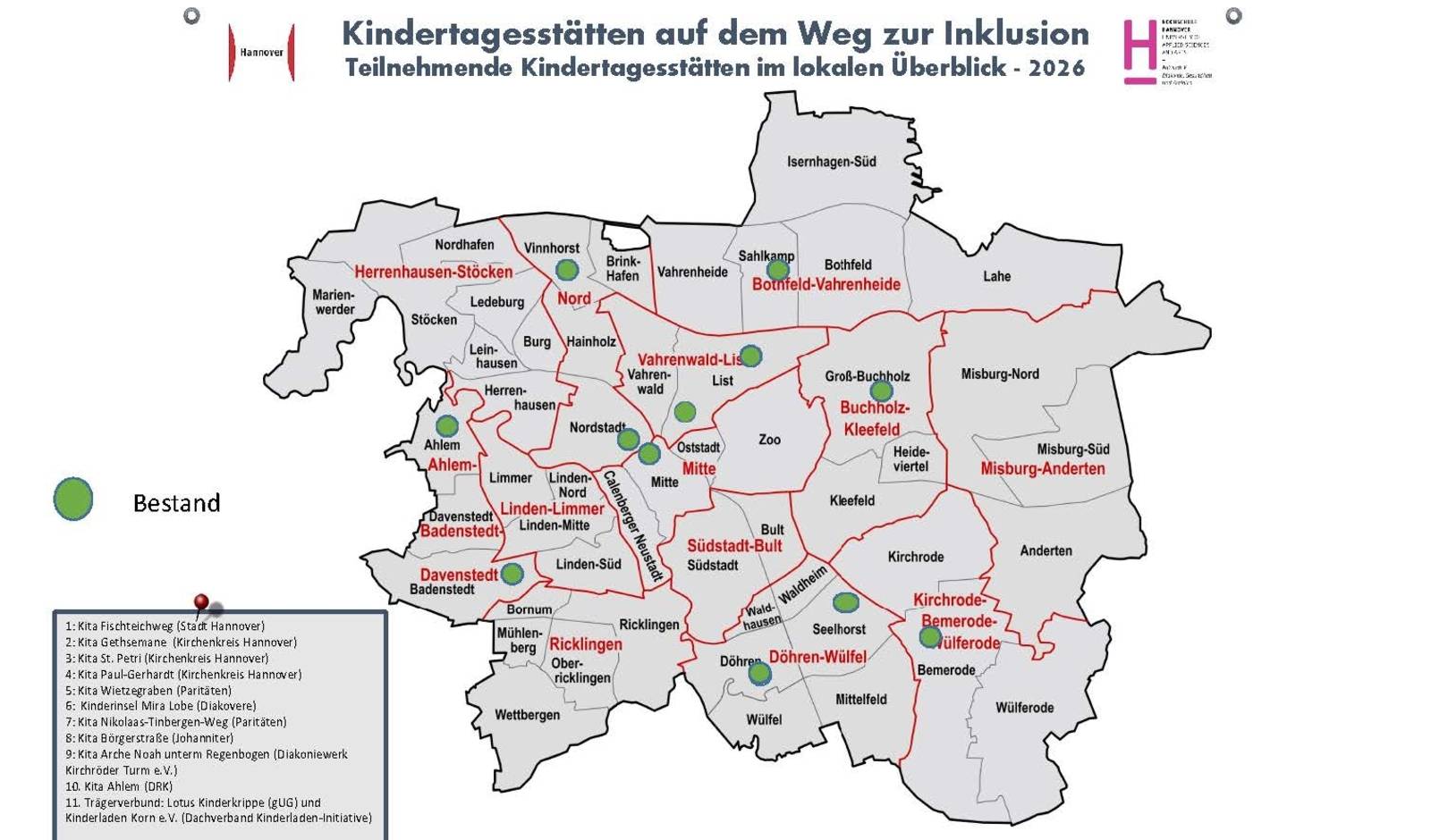 &Uuml;bersichtskarte: Teilnehmende Kitas im &Uuml;berblick 2026