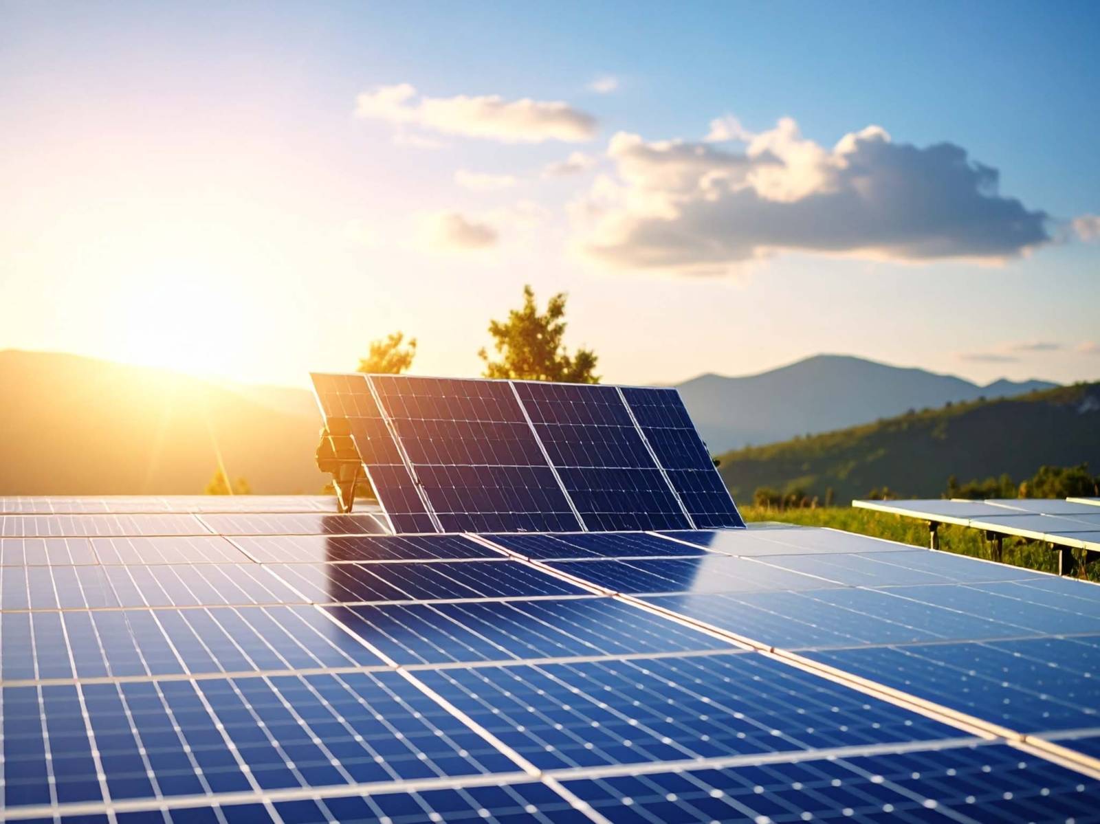 Blick auf eine Photovoltaikanlage.