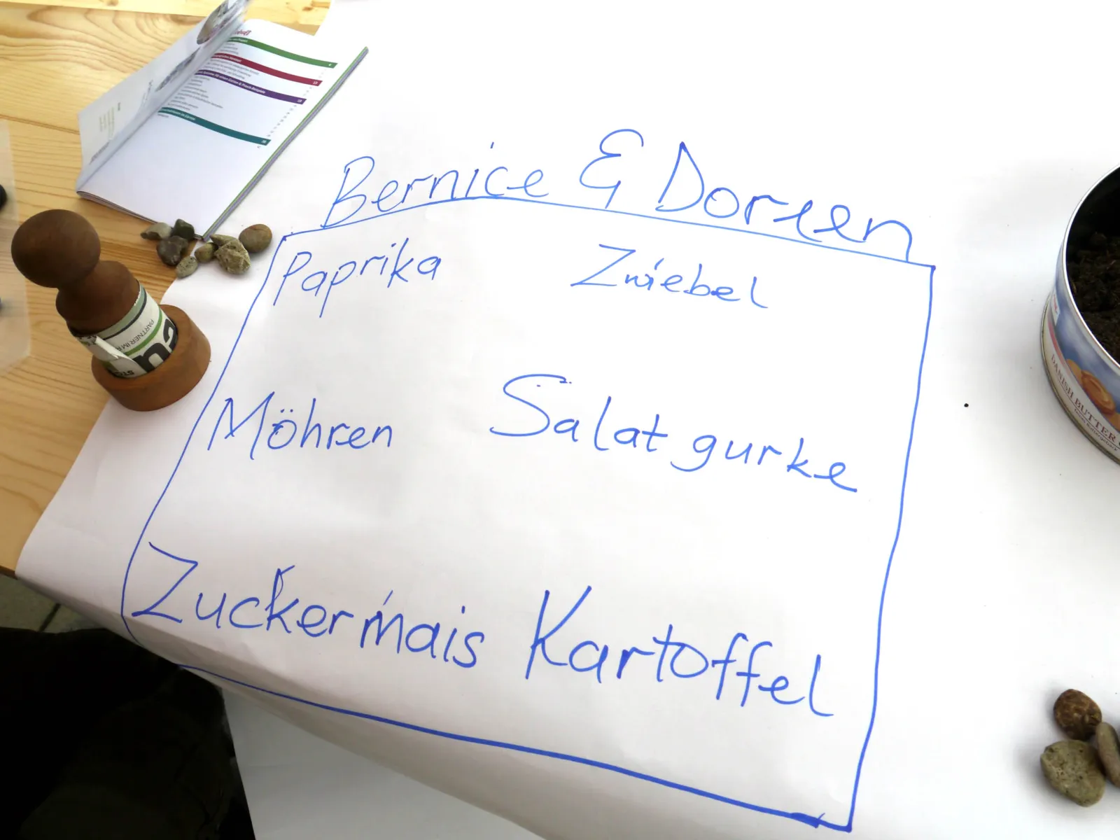 Ein beschriebenes Plakat
