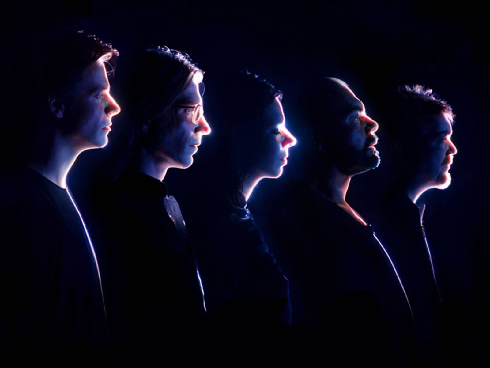 Die f&uuml;nf Mitglieder der Band Alphaville