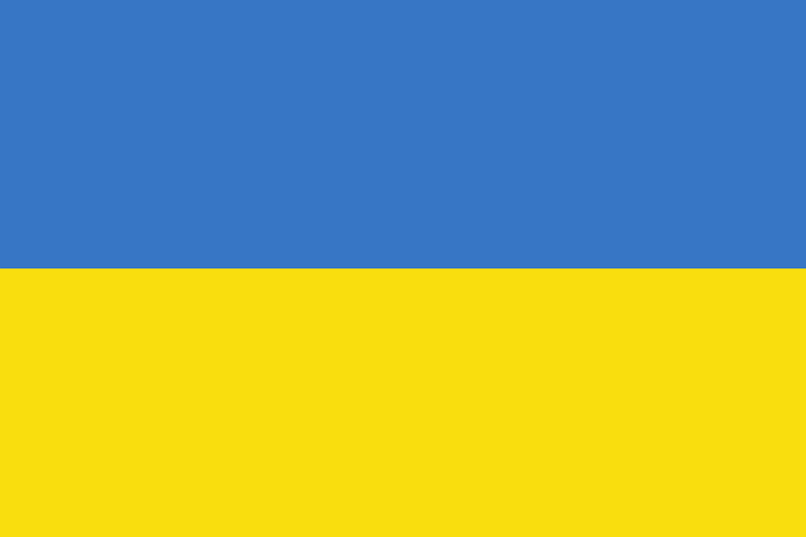 Die ukrainische Flagge: Blau-gelb