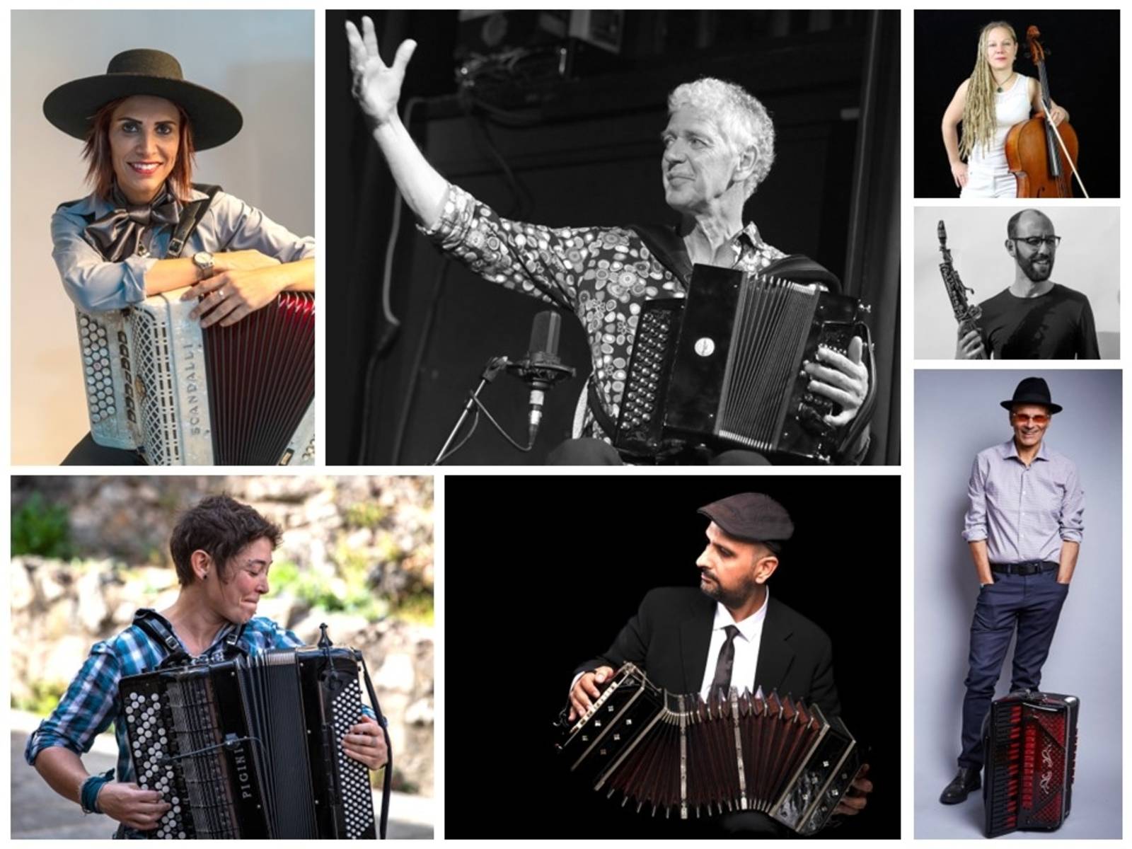 Collage aus den Einzelbildern mehrerer Musiker*innen