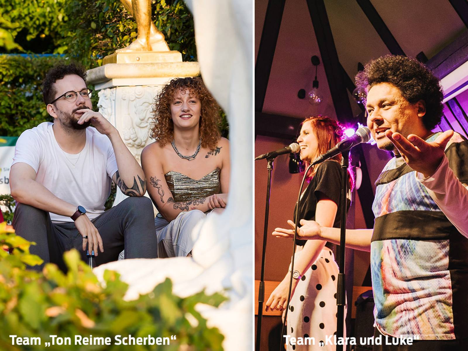 Slam-Teams "Ton Reime Scherben" und "Team Klara und Luke"