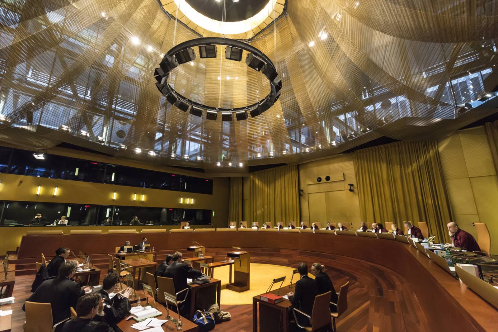 Sitzungssaal des Europäischen Gerichtshofes