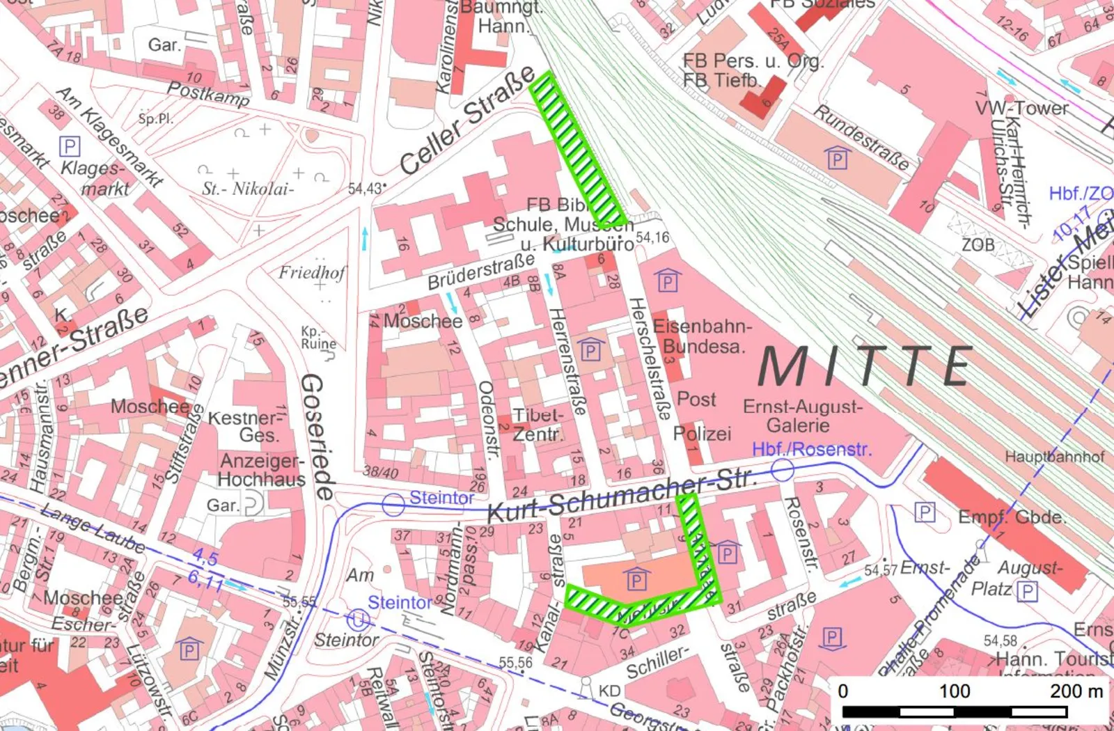 Übersichtskarte Stadtgebiet