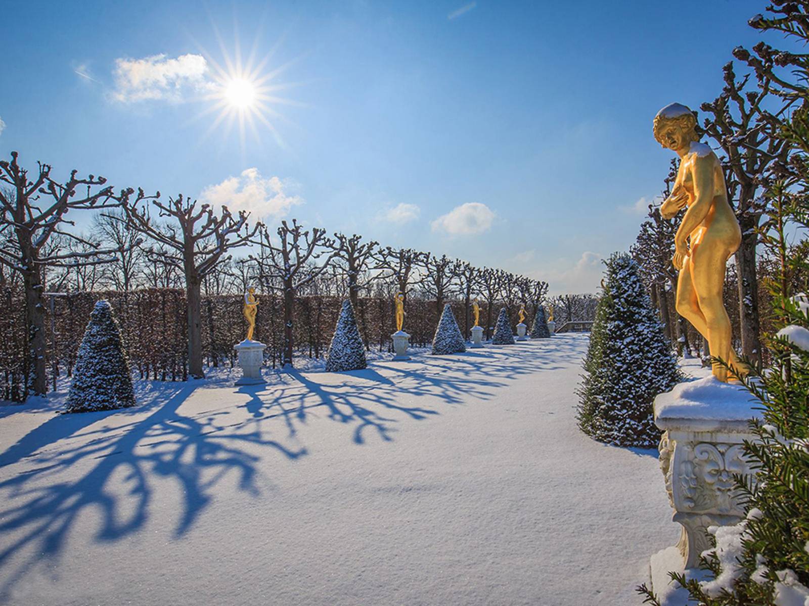 Gartentheater im Schnee