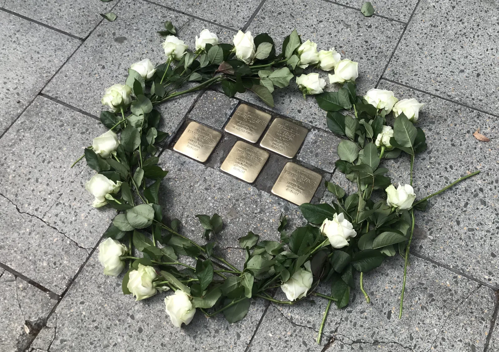 gereinigte Stolpersteine der Familie Maissner 