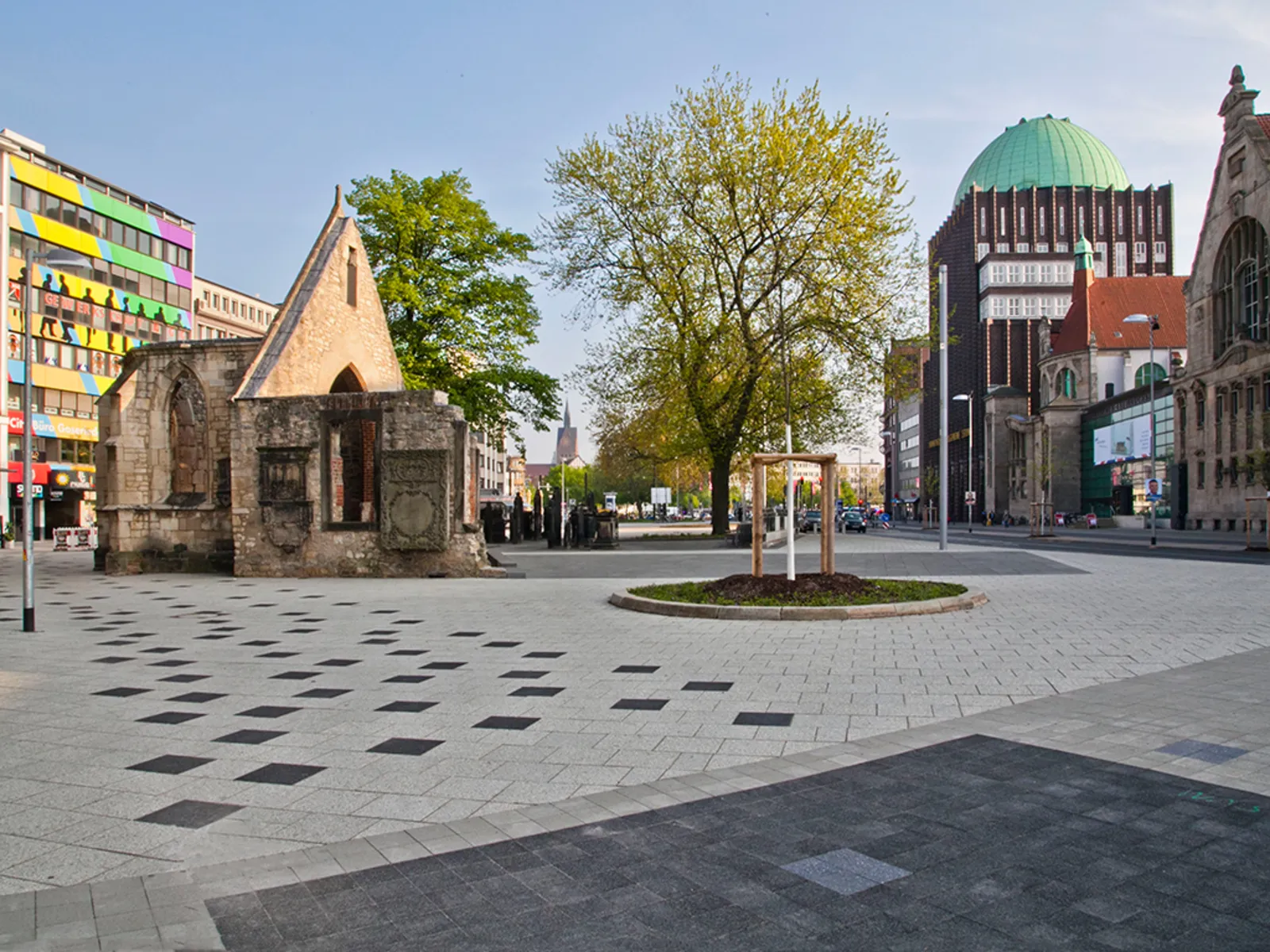 Blick auf den Stadtplatz an der Goseriede