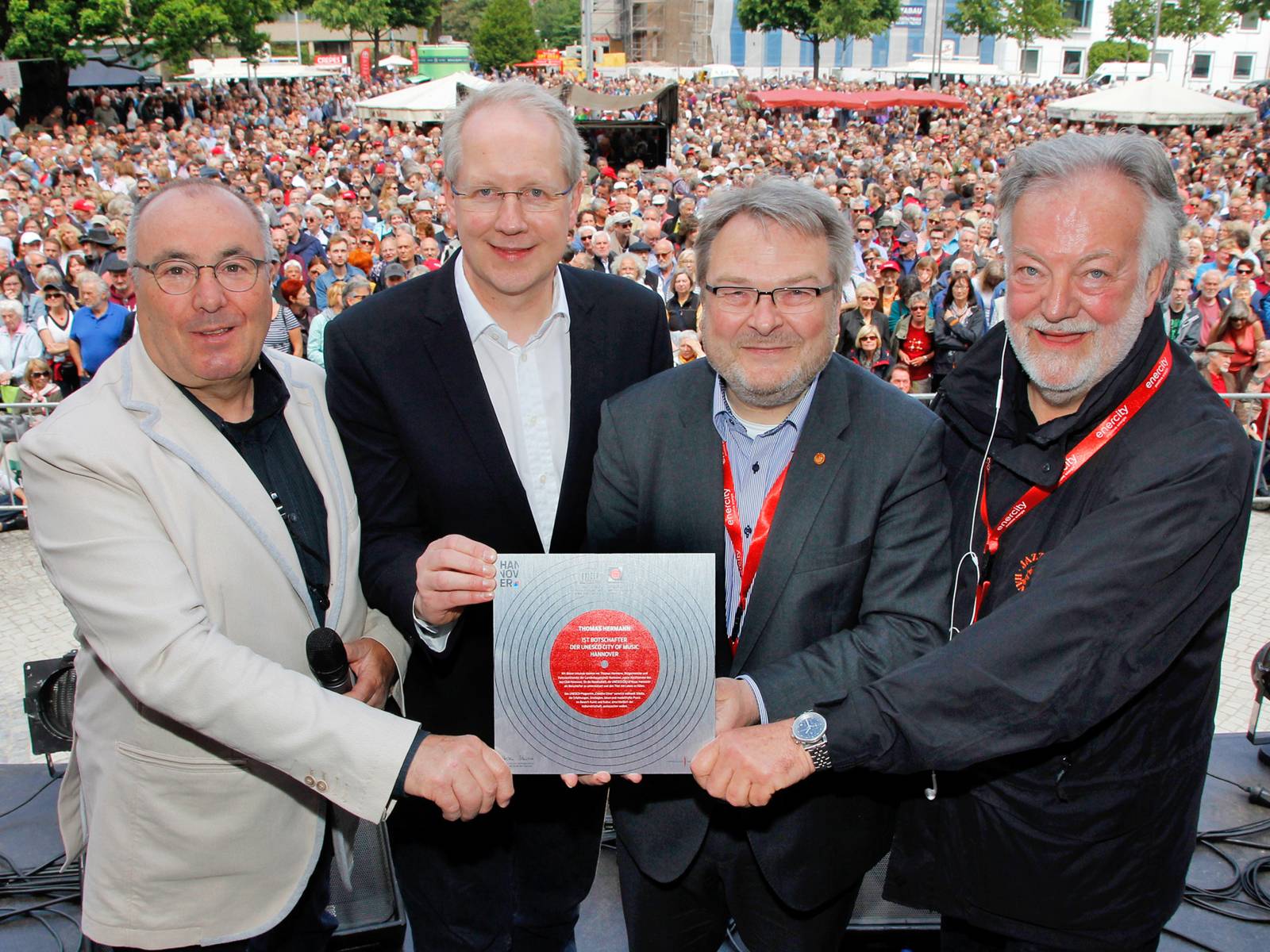 Lothar Krist, Stefan Schostok, Thomas Hermann und Uwe Thedsen