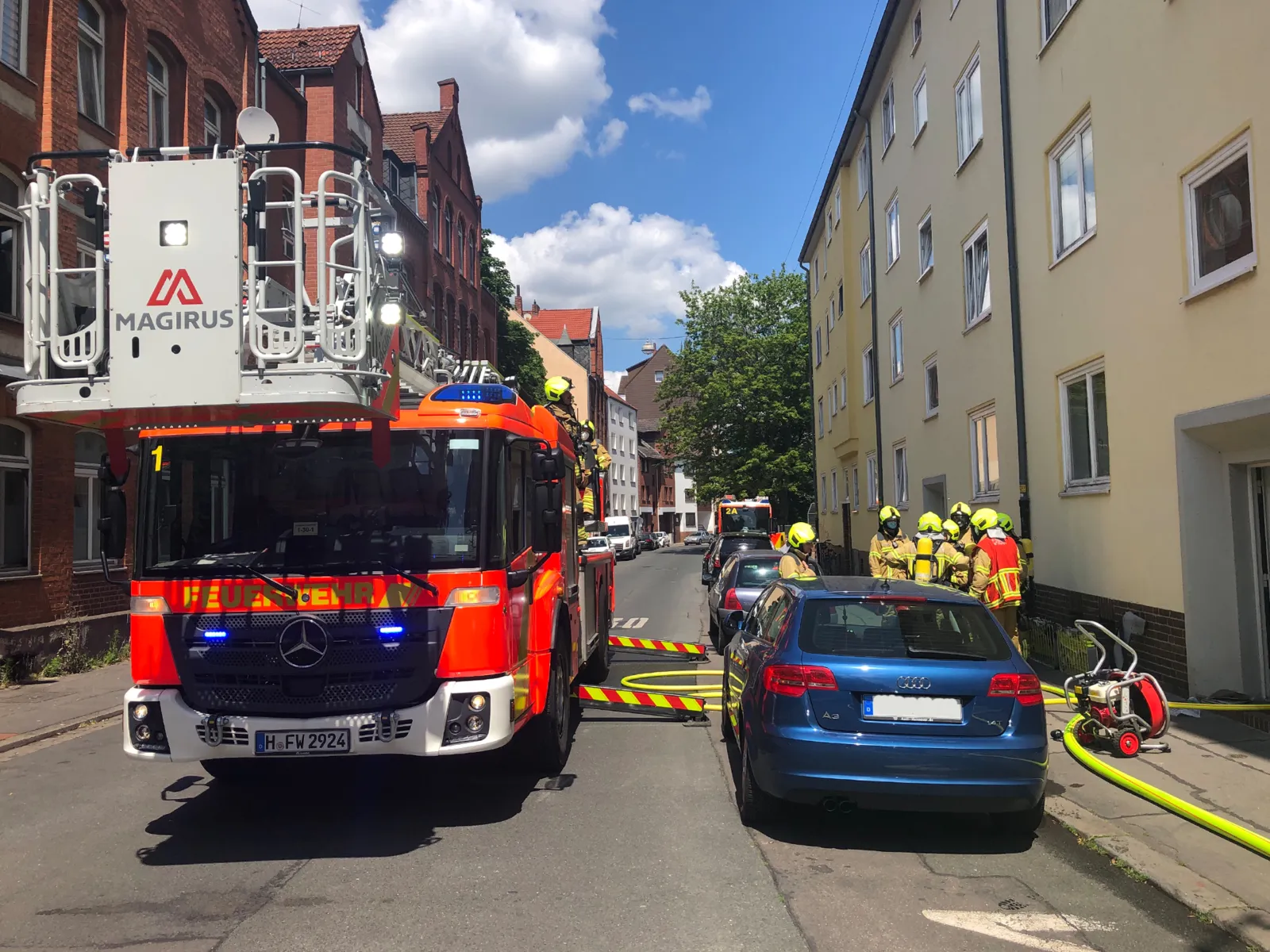 Kellerbrand in Linden Süd