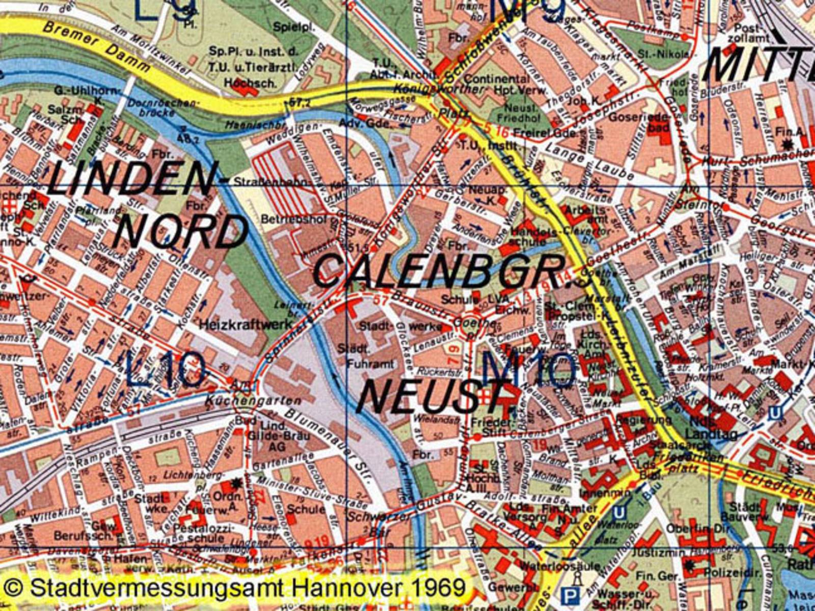 Muster Stadtkarte 1:20 000 historisch