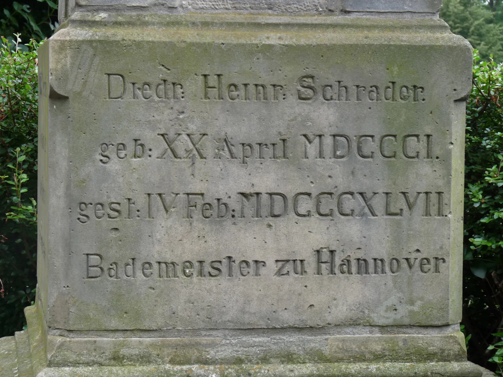 Denkmalsinschrift