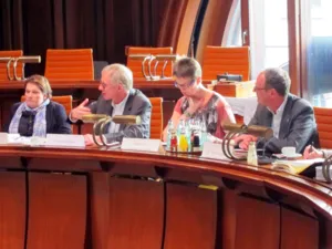 v.l.: Melanie Walter, Dezernent Thomas Walter, Georgia Jeschke (CDU), Dr. Frank Herbert