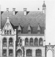 Zeichnung des Gebäudes der Israelitischen Schule in der Lützowstr. 3, undatiert. Quelle: Historisches Museum Hannover