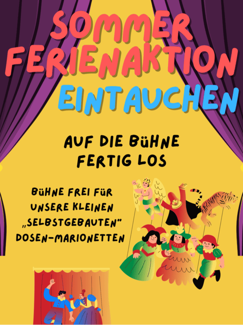 Ein Plakat von Marionetten die spielen