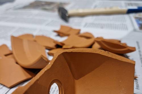 Blumentopf zerbrochen