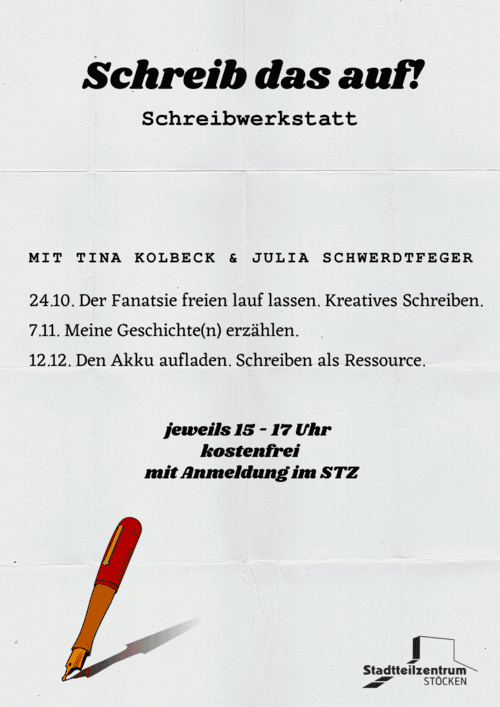 Auf dem Bild sind die wesentlichen Informationen des Textes mit Terminen und Titel zu sehen.