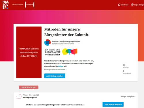 Oberfläche einer Internetseite.