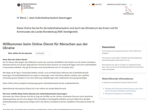 Oberfl&auml;che einer Internetseite.