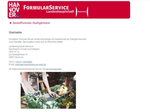 Oberfl&auml;che einer Internetseite.