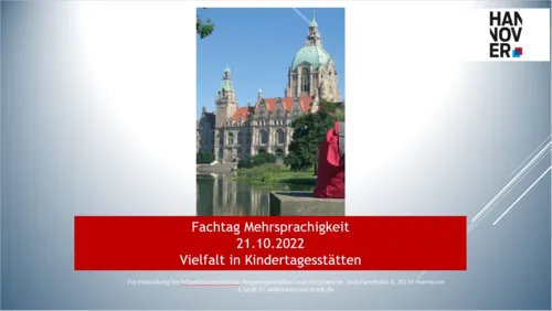 Ein Bildausschnitt einer Pr&auml;sentation: Das Neue Rathaus im Bild.