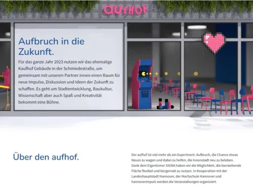 Oberfläche einer Internetseite.