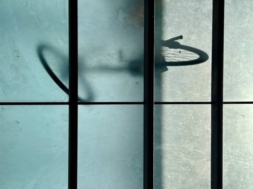 Person mit Fahrrad - Perspektivwechsel