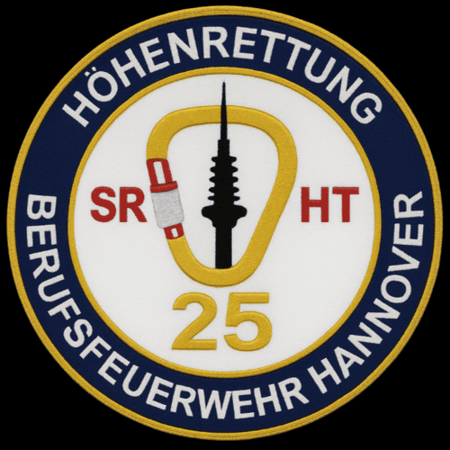 Das Patch der Höhenretter der Feuerwehr Hannover mit ihrem Logo.