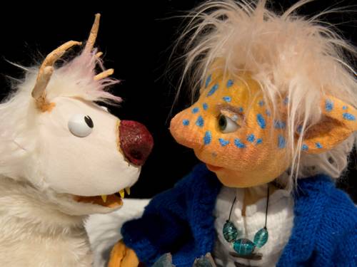 Zwei Handpuppen