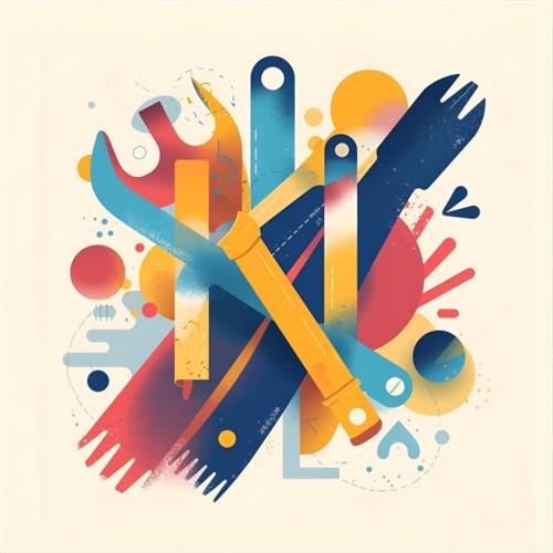 Ein Haufen von merkwürdigen Werkzeug änlichen gegenständen.