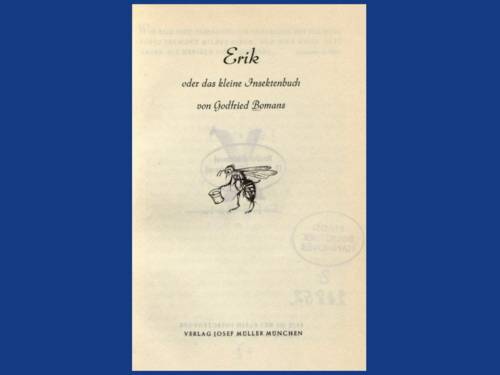Erik oder das kleine Insektenbuch